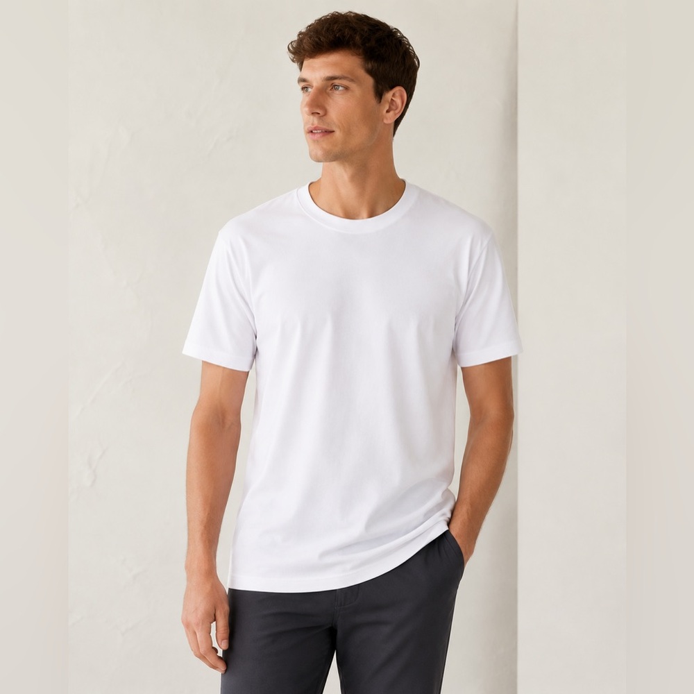 Jockey Classics Men’s 3XL White Cotton Crew Neck T-Shirts 2-Pack New!